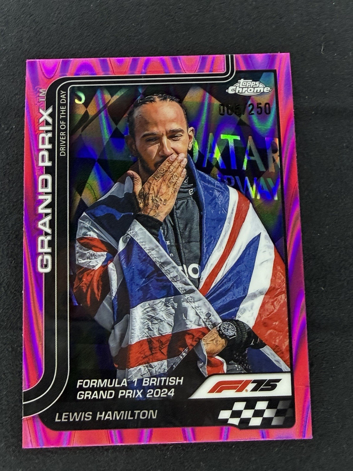 2025 Topps Chrome Formula 1 #133 Lewis Hamilton Pink RayWave Refractor #/250