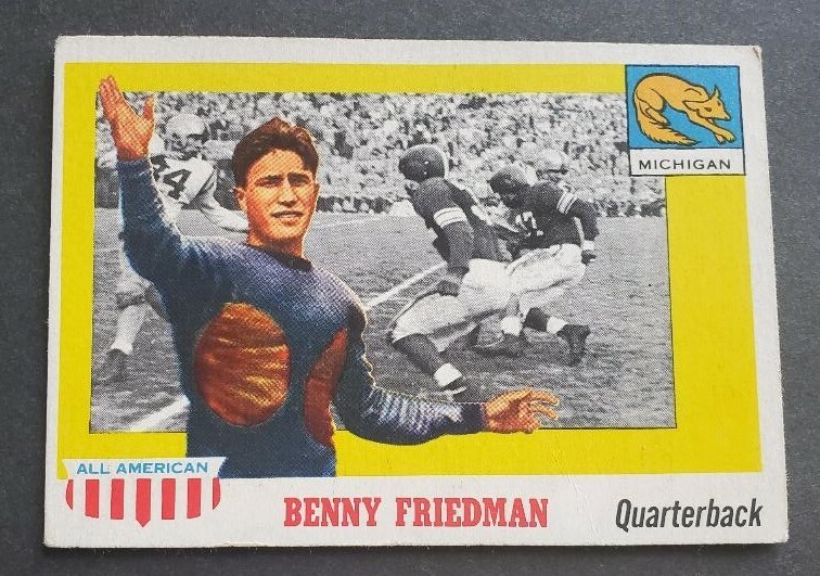 1955 Topps All American #64 Benny Friedman ROOKIE – New York Giants Wolverines !