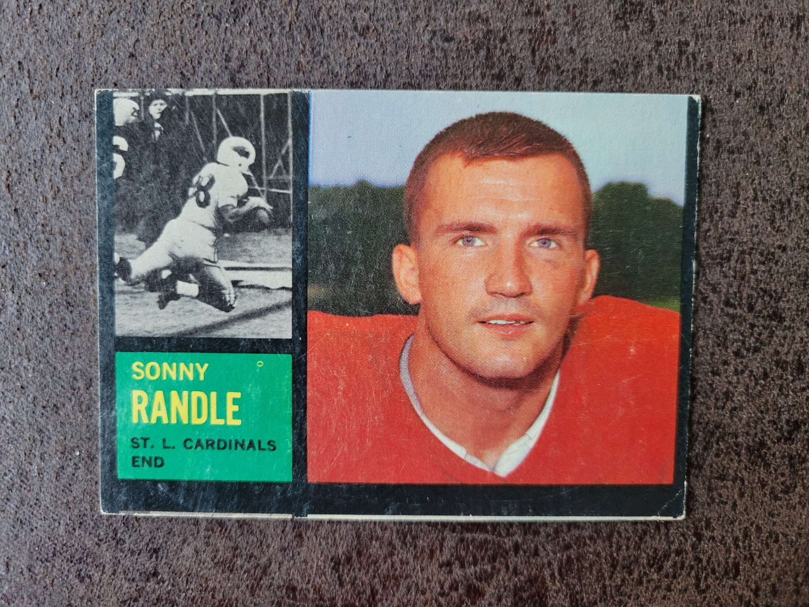 1962 Topps Football Sonny Randle #144 – St. Louis Cardinals