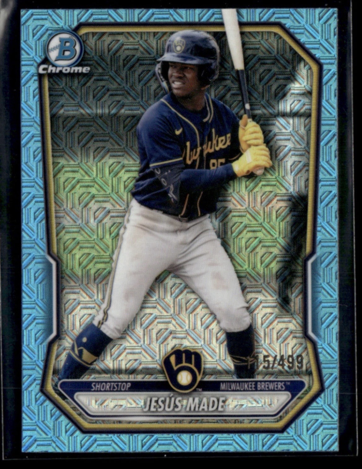 Jesus Made 2026 Bowman Chrome Mega Box Mojo Sky Blue /499 Refractor BCTP-96 Brew