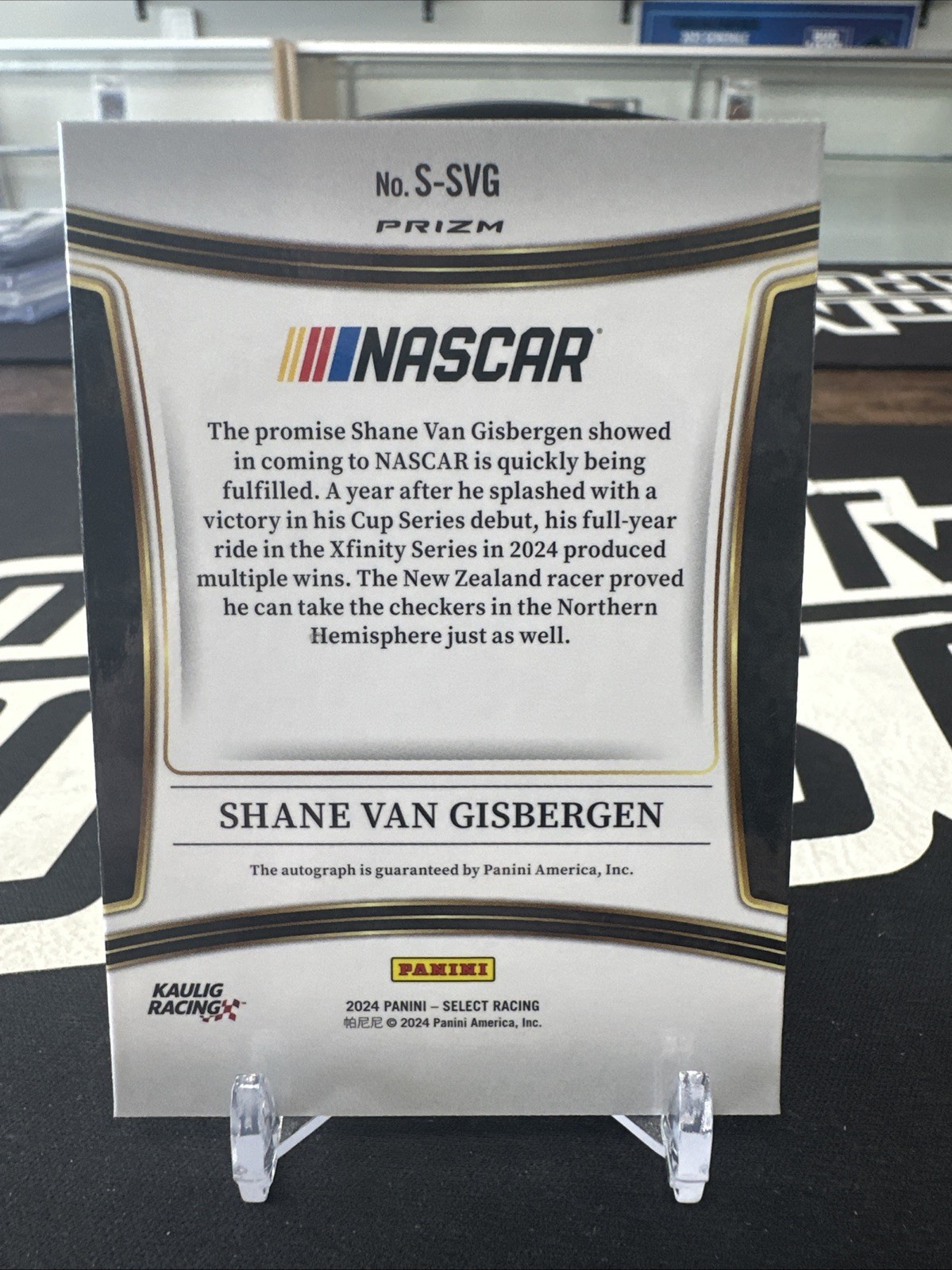 2024 Panini Select Signatures Shane Van Gisbergen RC Auto #S-SVG NASCAR