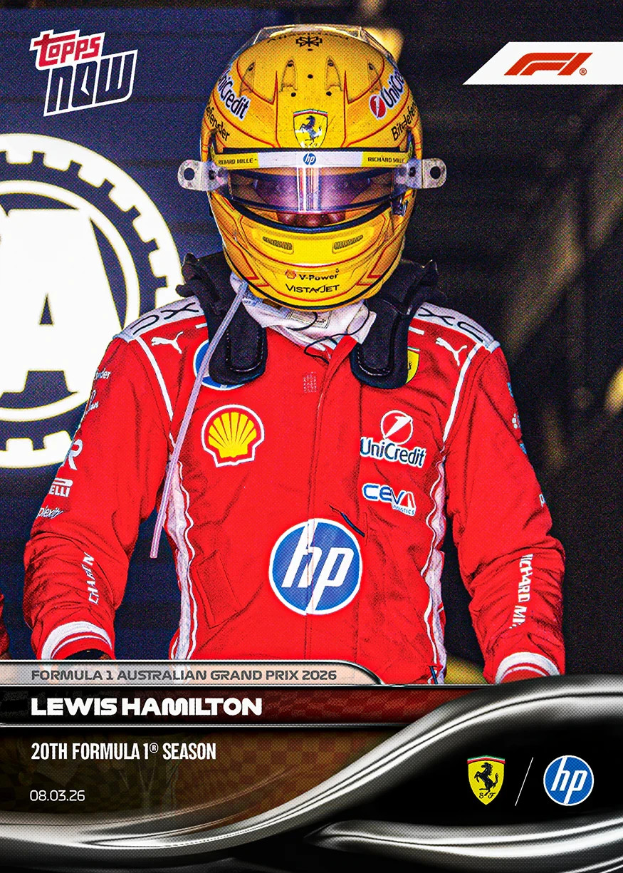 PRESALE 2026 Topps Now Lewis Hamilton 20th Formula 1 Season #13 Ferrari
