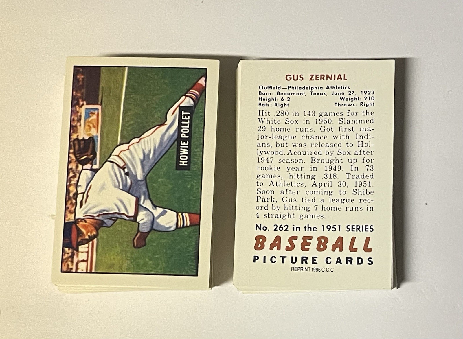 1986 CCC 1951 Bowman REPRINT Singles You Pick #1-165