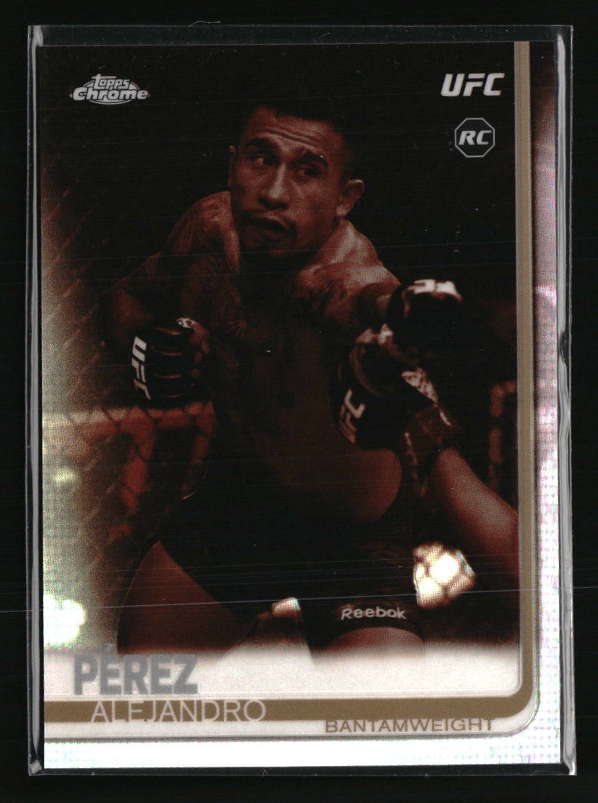 Alejandro Perez 2019 Topps Chrome UFC Sepia Refractor #42 RC MMA Card