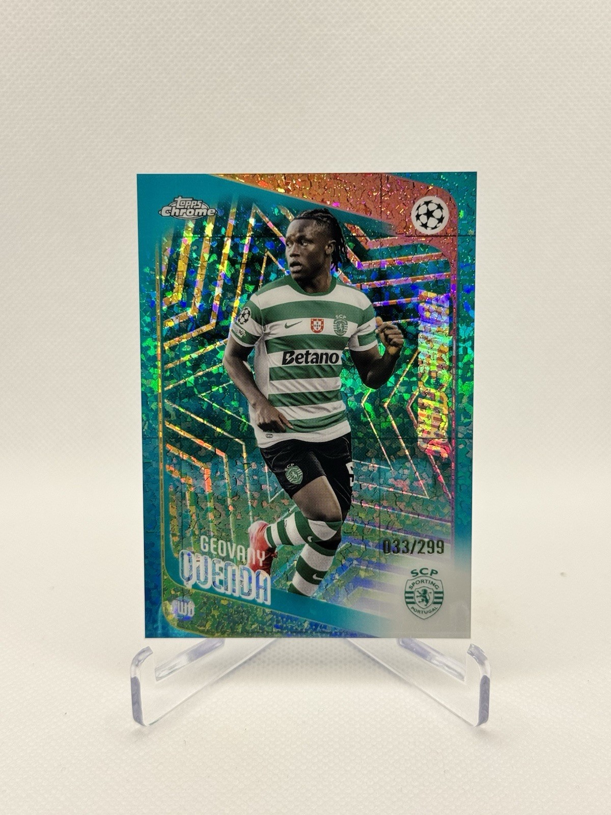 2025-26 Topps Chrome UCC Geovany Quenda Sporting CP #95 /299