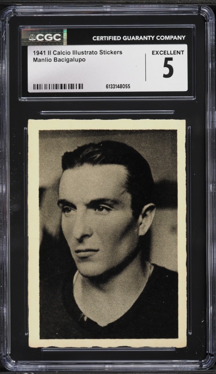 1941 Il Calcio Illustrato Stickers Manlio Bacigalupo CGC 5 EX