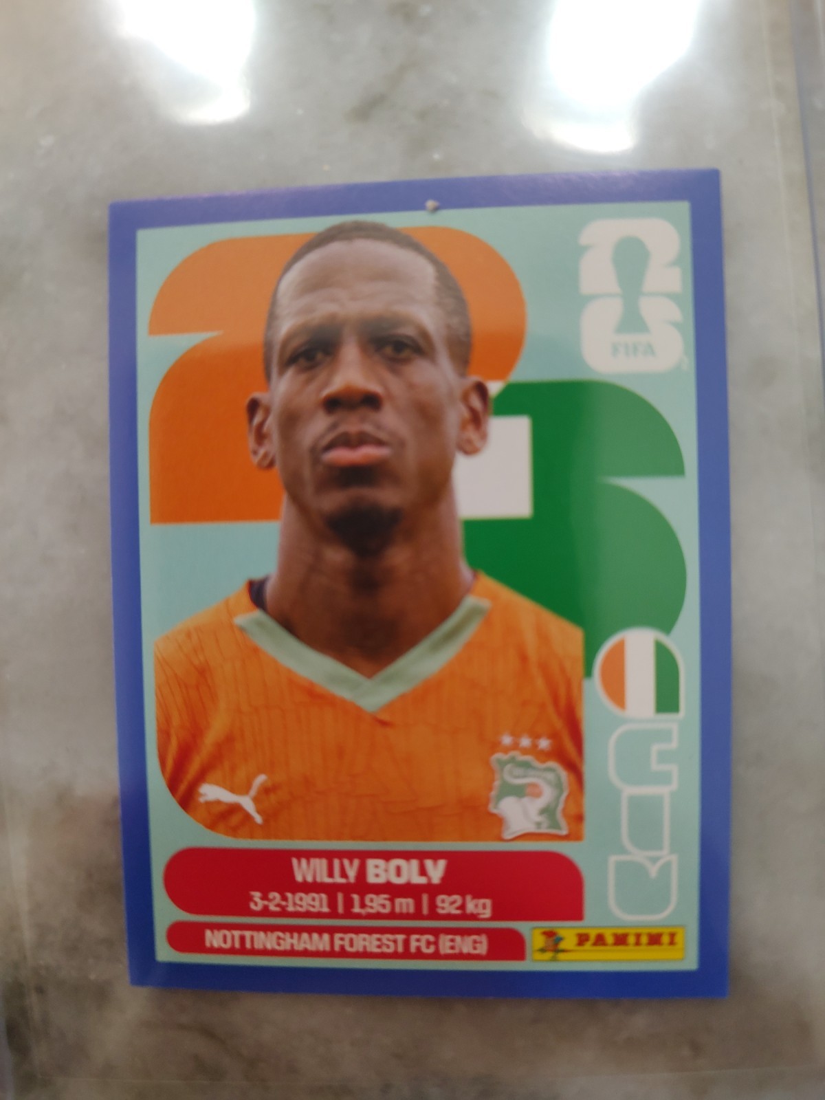 Willy Bolv CIV 7 2026 Panini FIFA World Cup Sticker BLUE US Edition