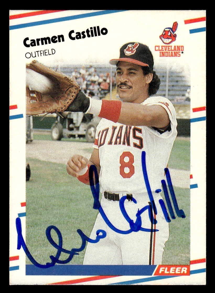 1988 Fleer Baseball #606 Carmen Castillo Signed Autograph (no COA)