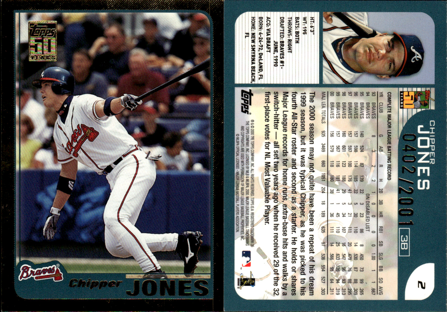 2001 Topps Series 1 – Gold Parallels /2001 (#1-250) ~ Choose Your Card