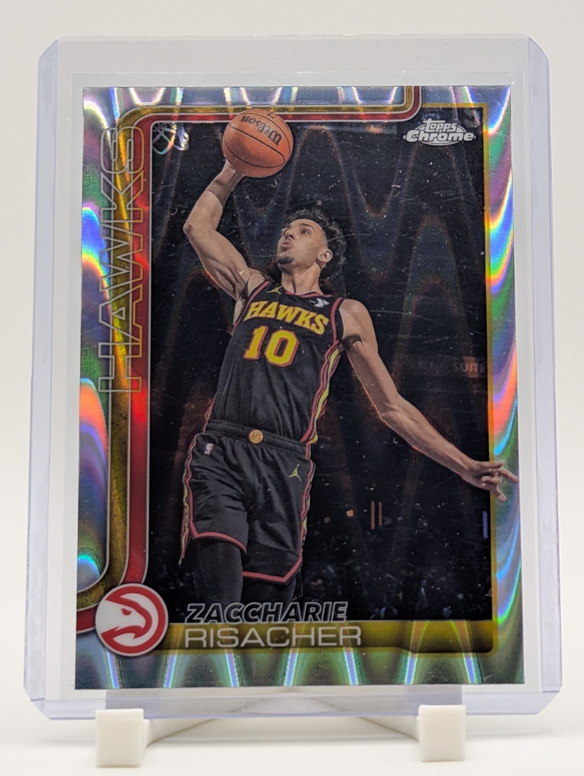 Zaccharie Risacher #2 RayWave Refractor 2025-26 Topps Chrome –