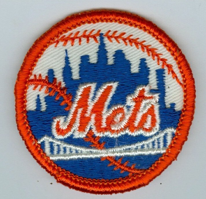 1980s New York Mets 2-1/4 inch Embroidered Patch Unused Sew-on Skyline Emblem