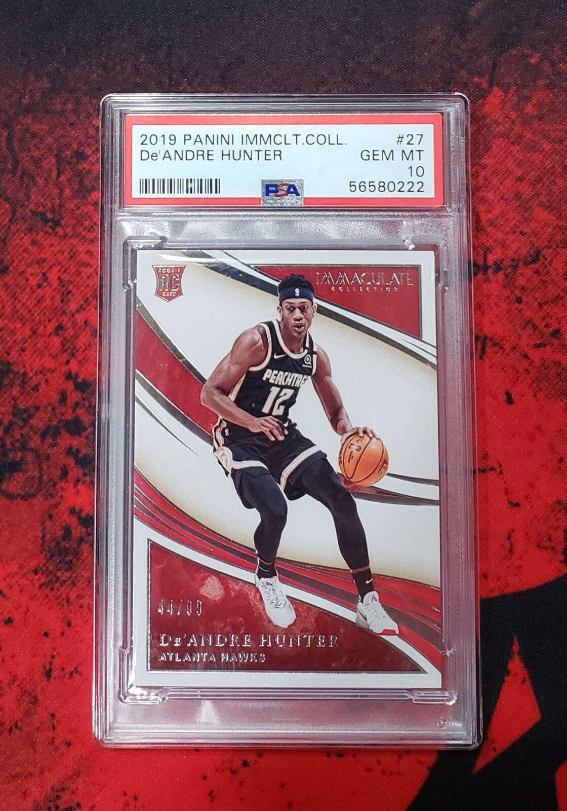 PSA 10 #/99 De’Andre Hunter RC ▪ 2019-20 Immaculate Collection #27 Rookie POP 2