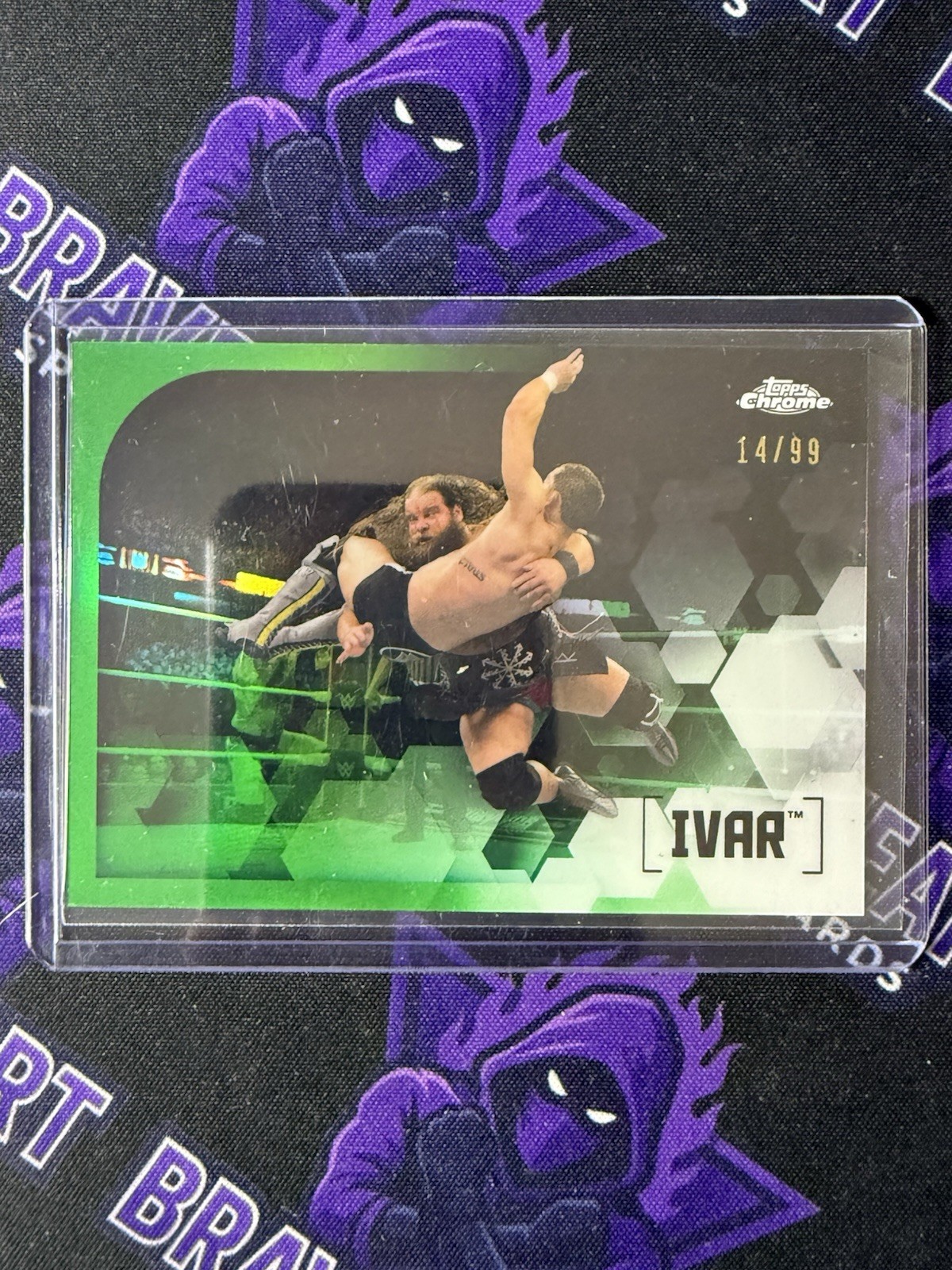 2020 Topps Chrome WWE Ivar Green Refractor #14/99