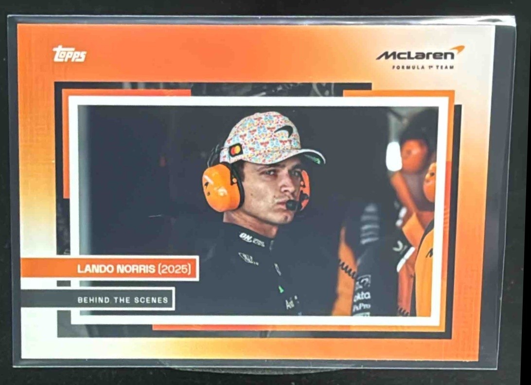 2025 Topps Mclaren Racing Lando Norris Behind the Scenes Pit Wall