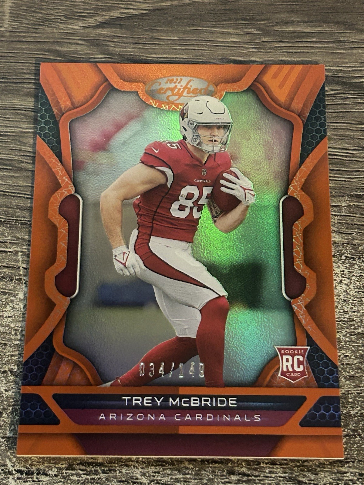 Trey McBride 2022 Certified MIRROR ORANGE Rookie #139 (034/149) NM-MINT RC SP