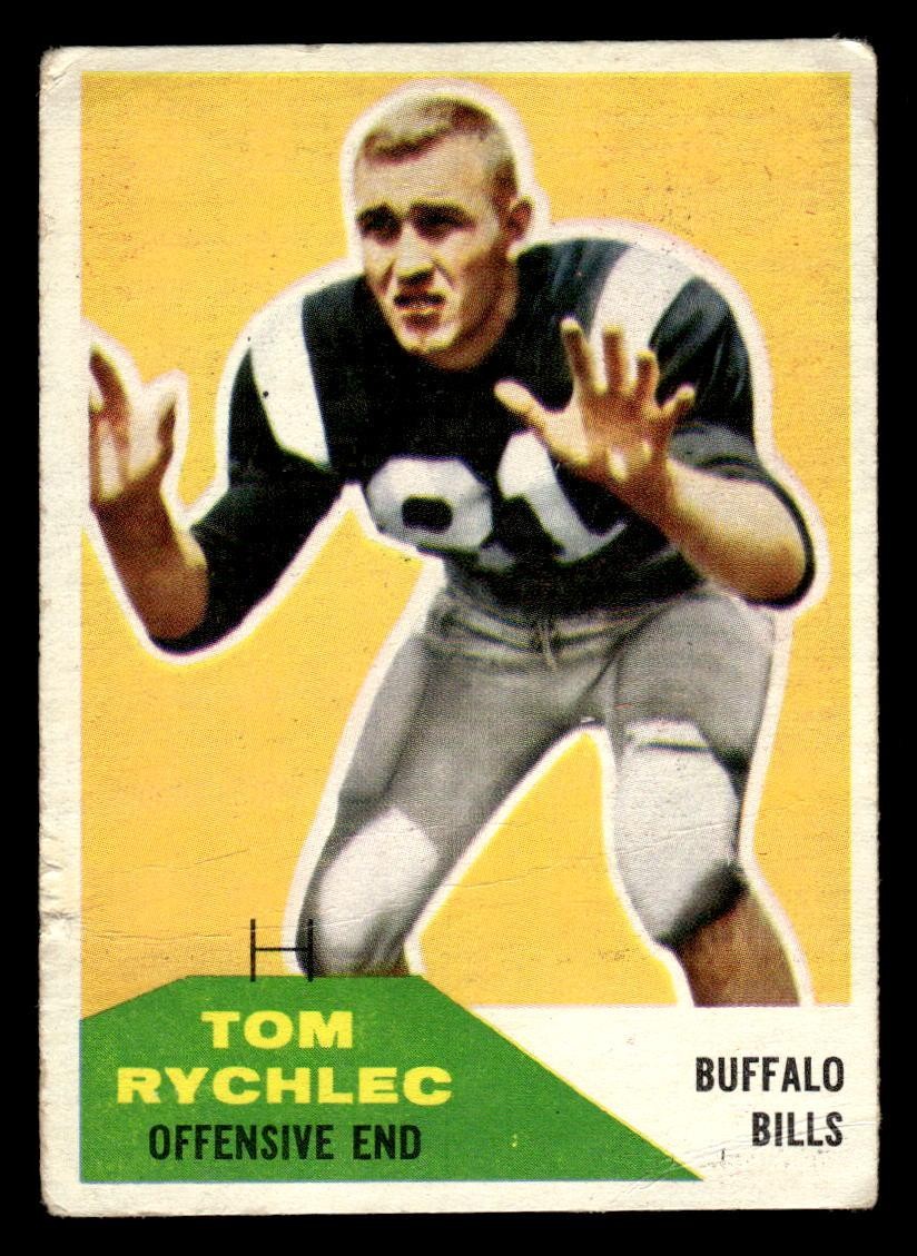 1960 FLEER TOM RYCHLEC 85 GOOD RC FOOTBALL BUFFALO BILLS