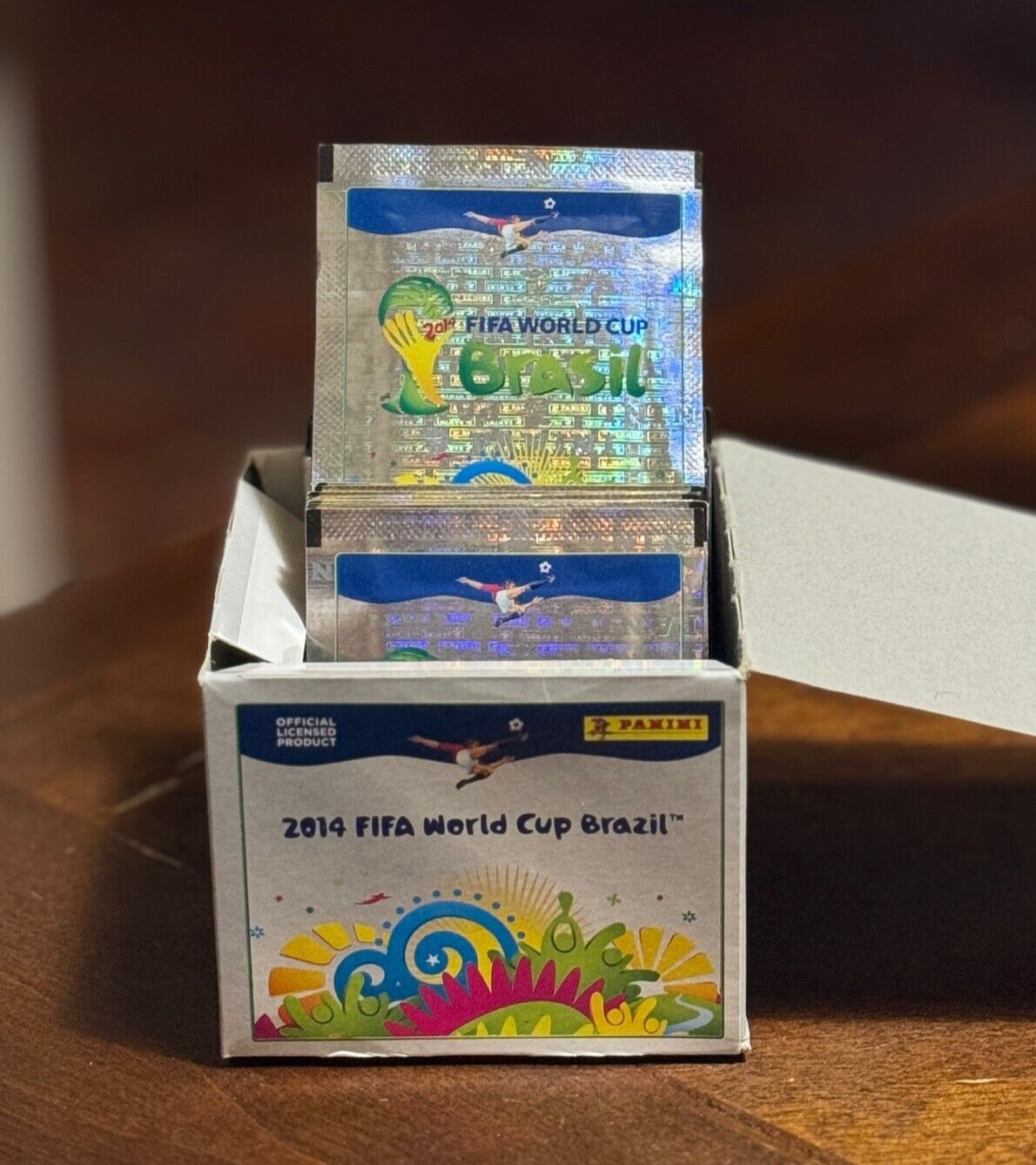 (1) Sealed Pack (5 Stickers) 2014 Brazil Brasil Panini World Cup Cristiano Messi