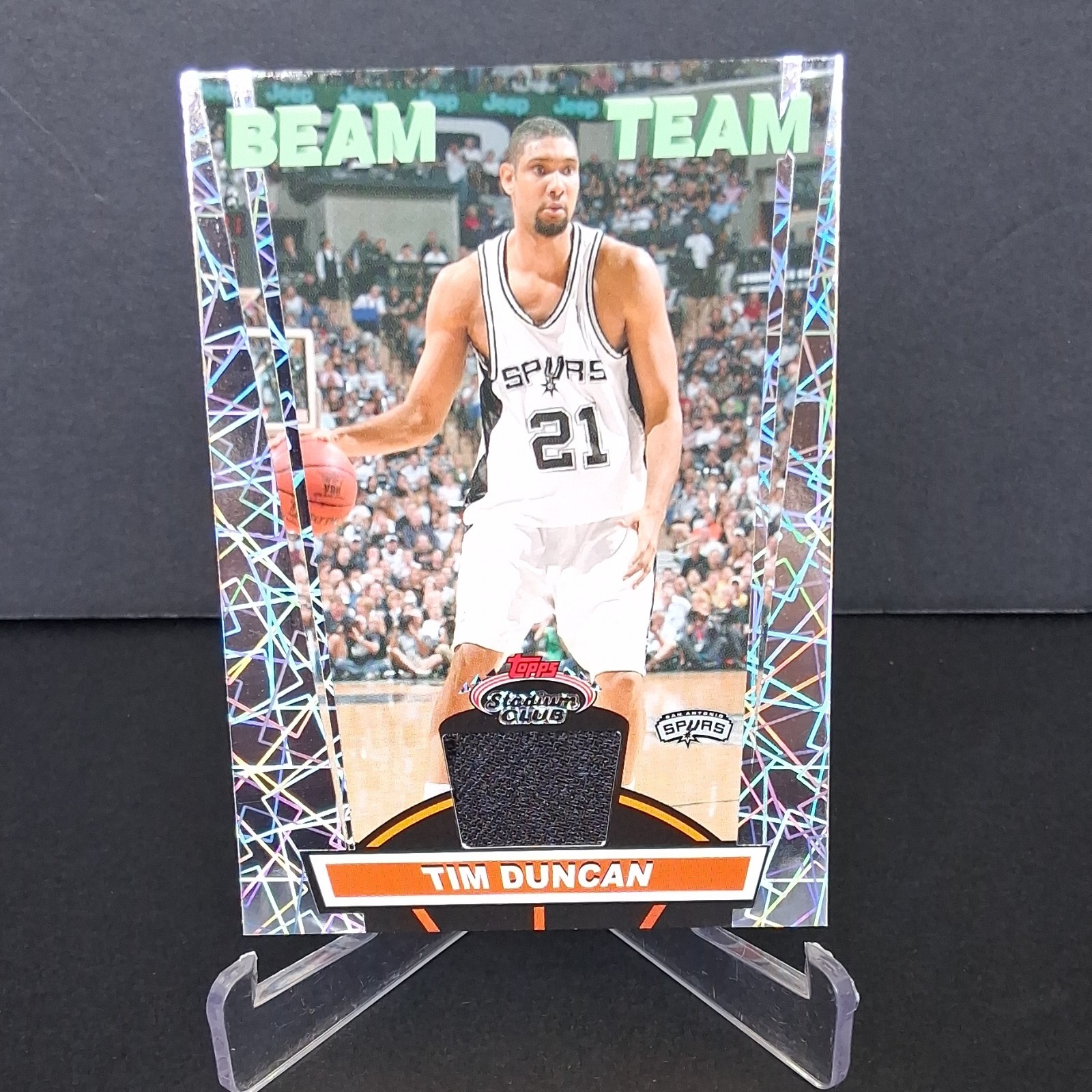 Topps 2007-08 Stadium Club Beam Team Insert Tim Duncan Spurs #BTR-TD