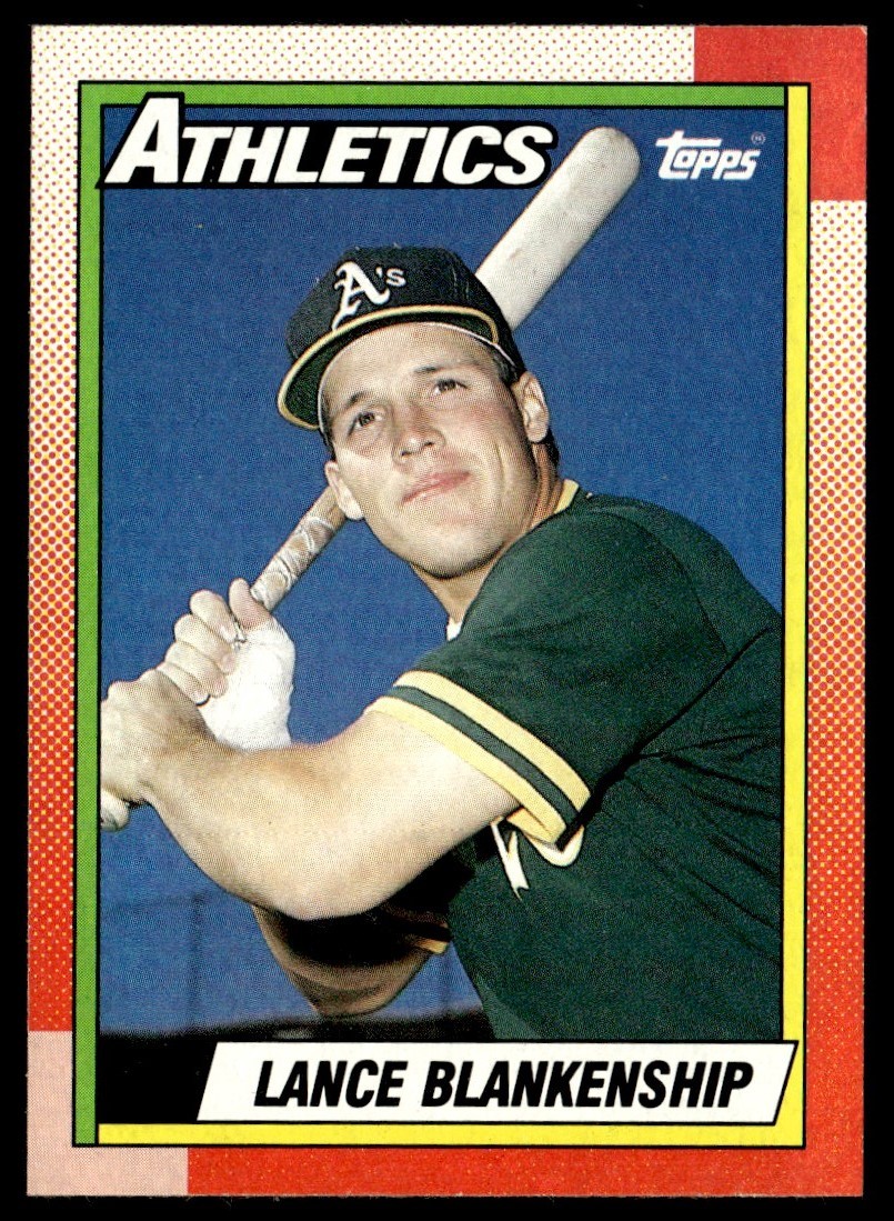 1990 Topps Lance Blankenship Oakland Athletics #132
