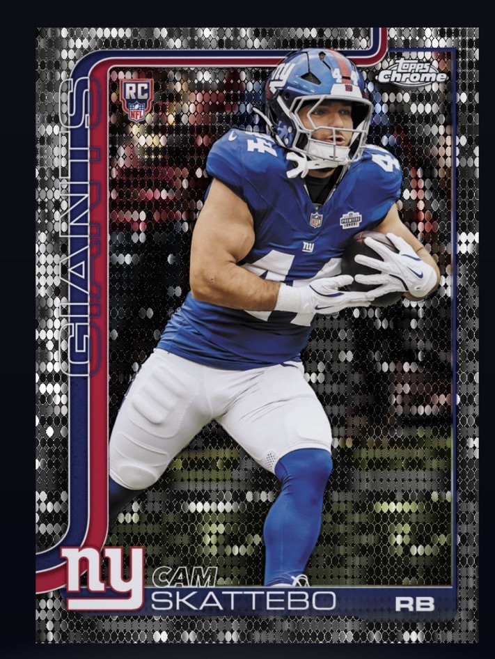 2025 Topps NFL Chrome -Pulsar Refractor RC – CAM SKATTEBO (TOPPS NFL DigitalCard