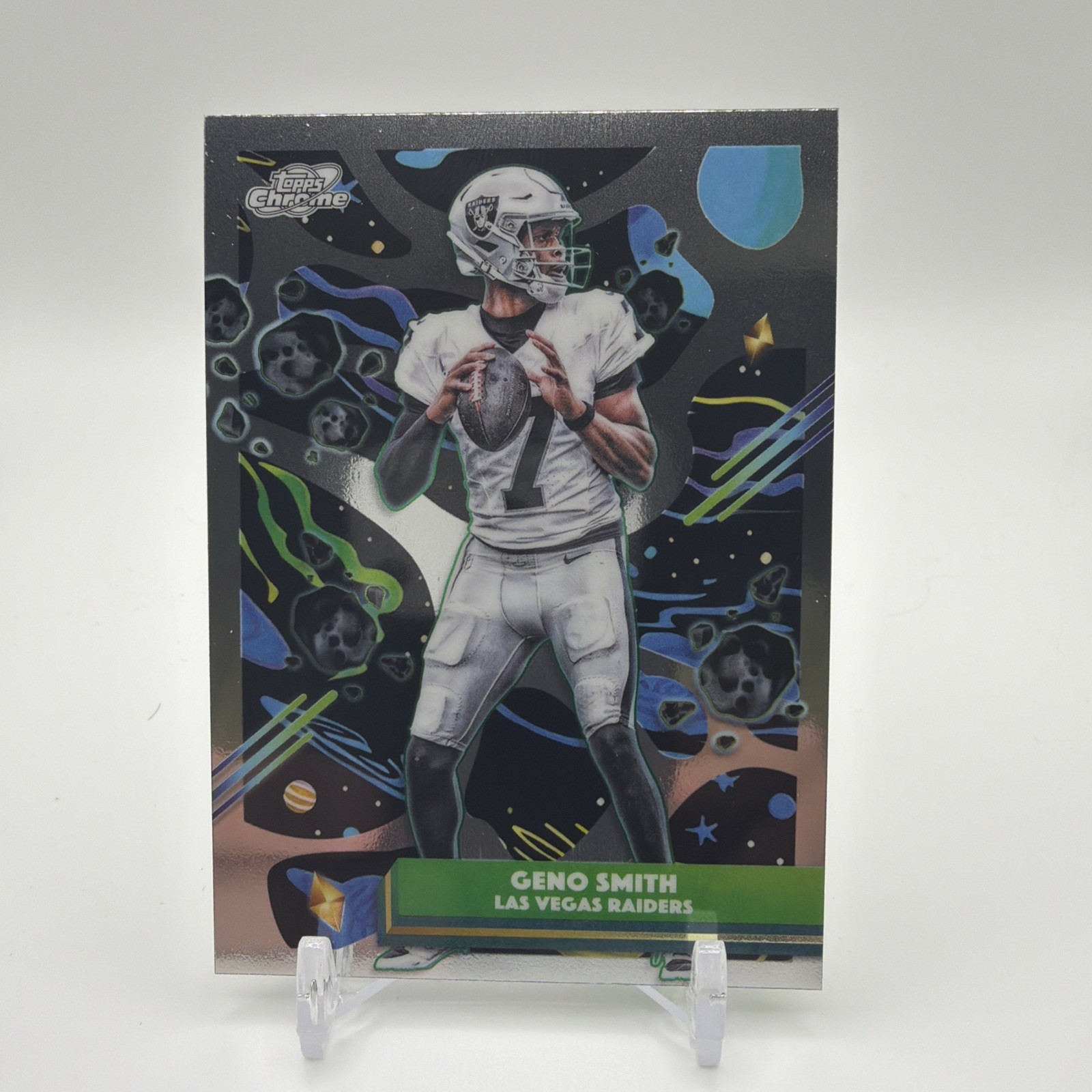 Geno Smith 2025 Topps Chrome Cosmic #50 Las Vegas Raiders