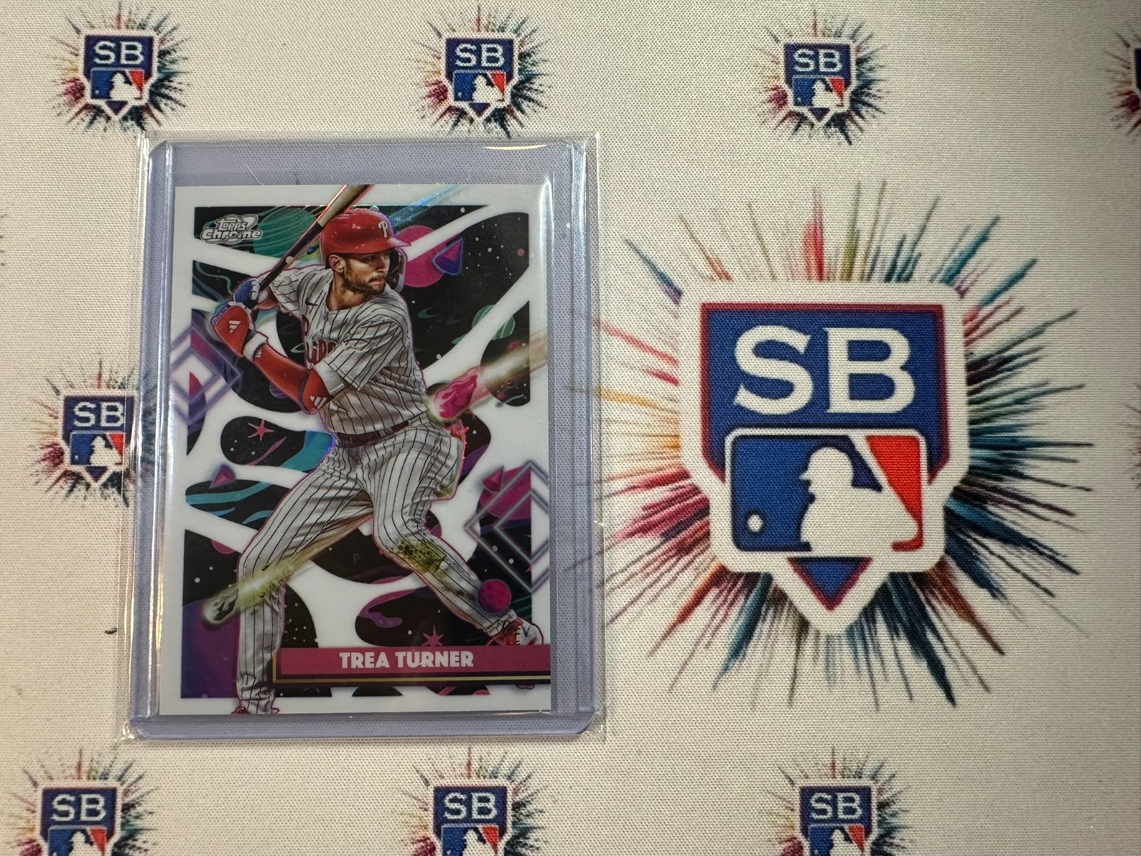 2025 Topps Cosmic Chrome – Trea Turner #123 White Hole Refractor