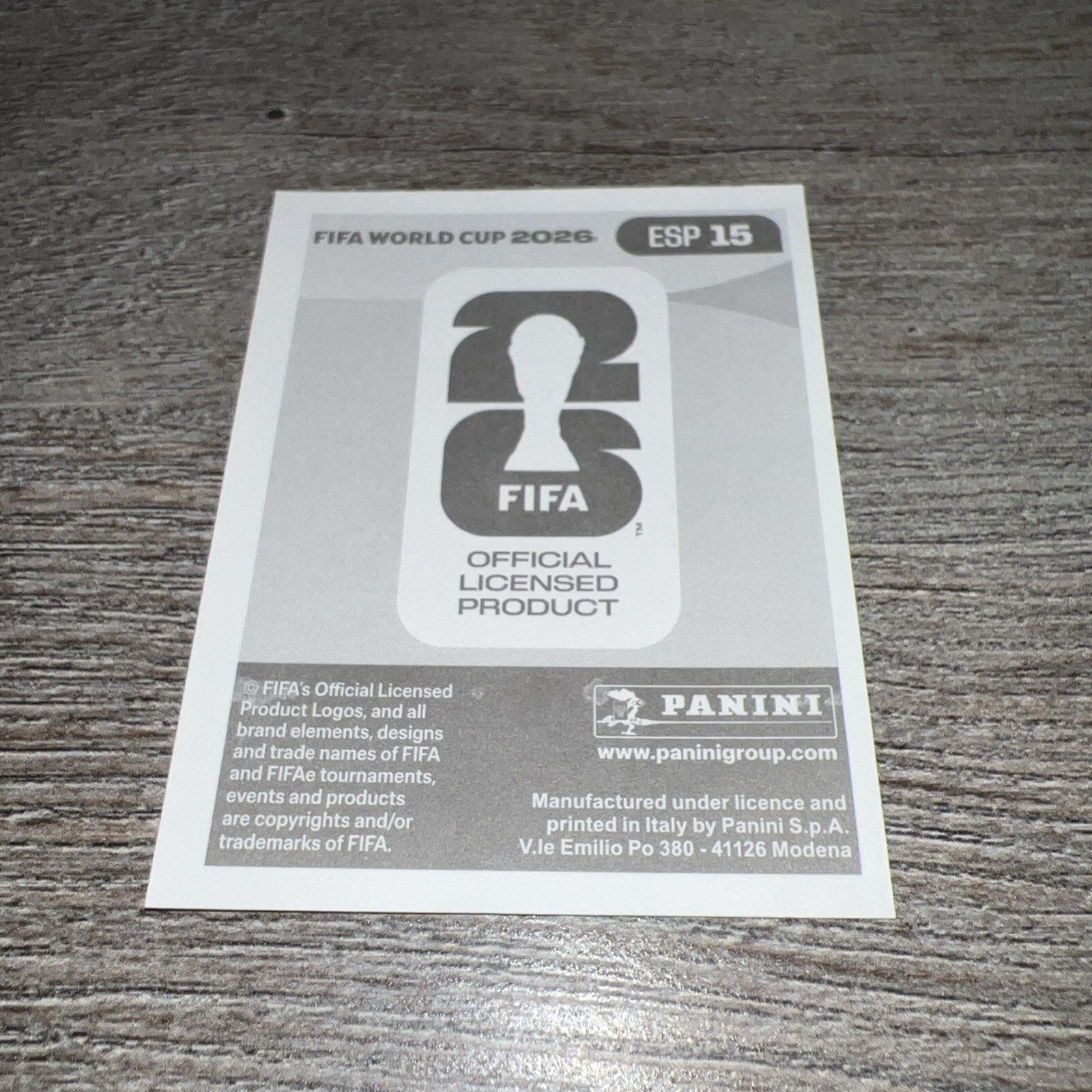 Panini FIFA World Cup 2026 Sticker Lamine Yamal Spain FC Barcelona ESP 15
