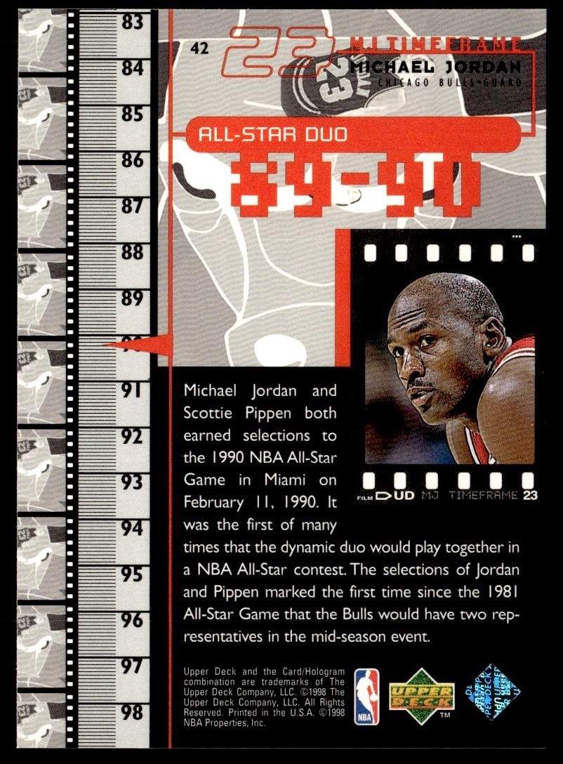 1998-99 Upper Deck MJ Timeframe Michael Jordan Chicago Bulls #42