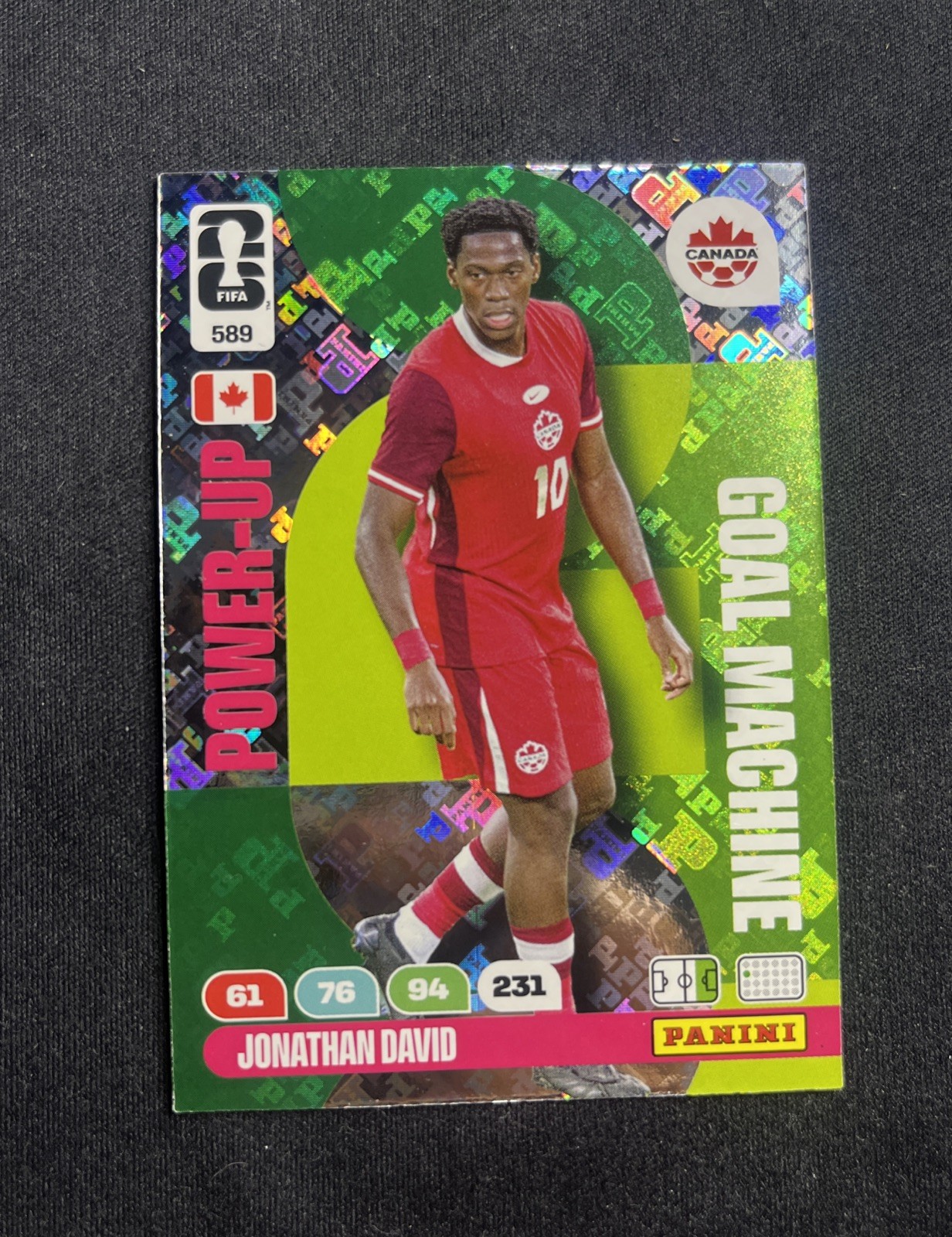 2026 FIFA World Cup Panini Adrenlyn XL Jonathan David #589 Goal Machine Canada