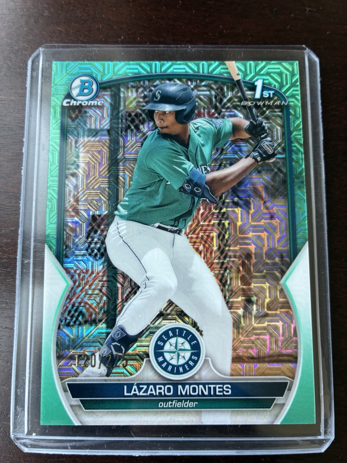 2023 Bowman Chrome Mega Box Lazaro Montes Aqua Mojo Refractor /225 1st Bowman