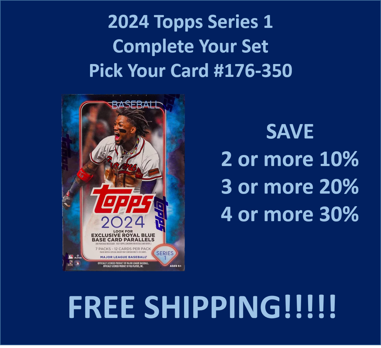 2024 Topps SERIES 1 Base Vets & RCs #176-350 You Pick Complete your set SPECIAL!