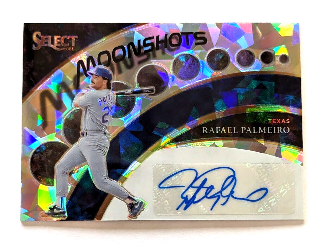 RARE! 2021 Panini Select Rafael Palmeiro Cracked Ice AUTOGRAPH #d 06/12