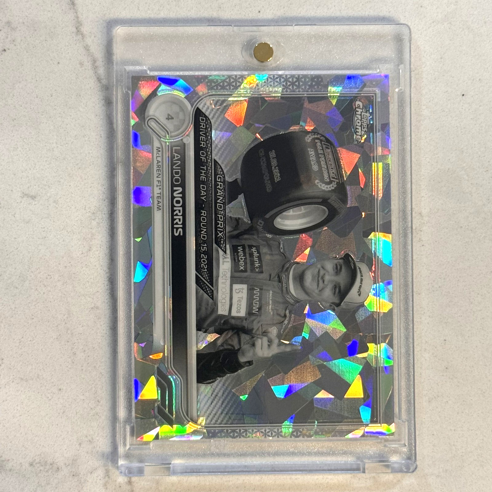 2022 Topps Chrome Formula 1 F1 #186 LANDO NORRIS Black & White Sapphire /15