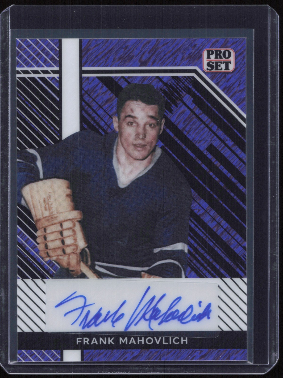 2024 Leaf Collective Pro Set Frank Mahovlich Purple Shimmer Auto /7