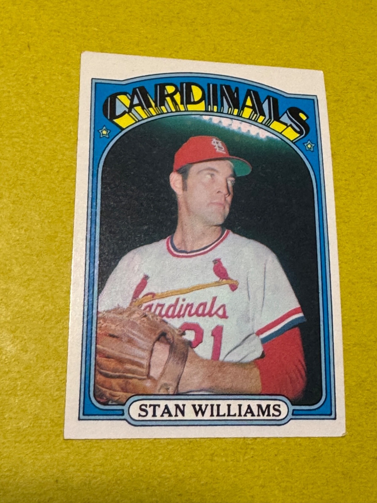 1972 Topps #9 Stan Williams Cardinals NEAR MINT – Free Shipping