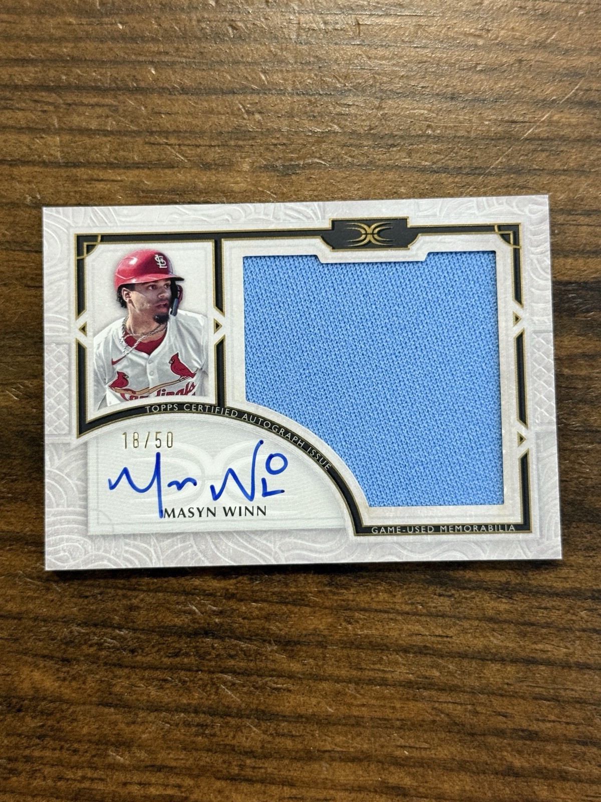 2025 Topps Definitive Masyn Winn Game Used Auto Relic • #ARC-MV • 18/50