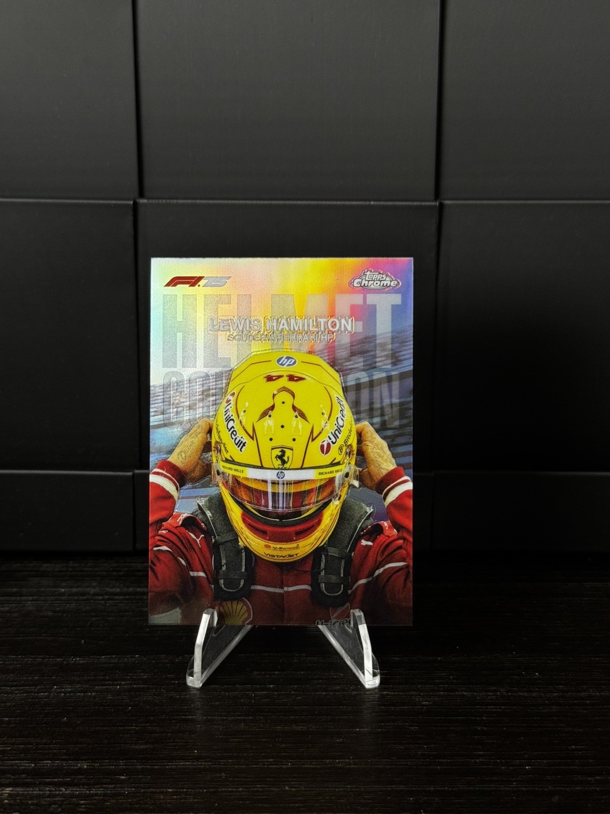 2024 Topps Chrome F1 Lewis Hamilton Helmet Collection Insert Ferrari SP