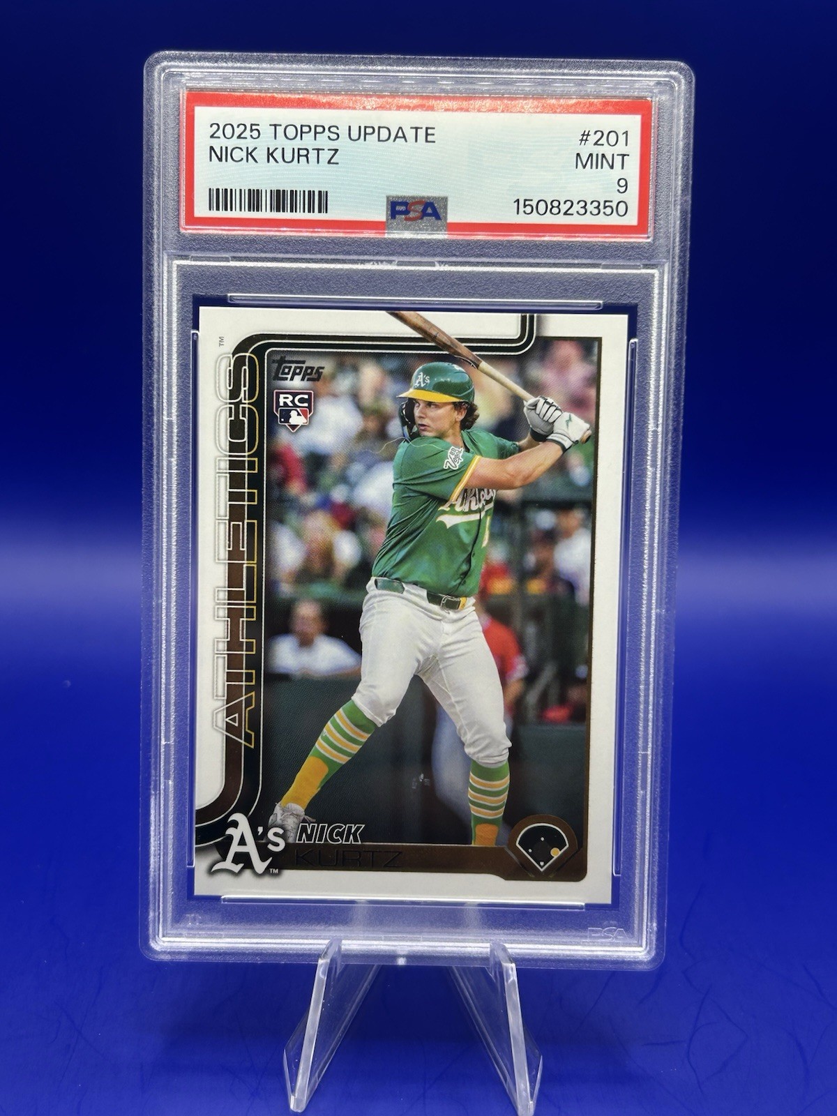 2025 Topps Update #201 Nick Kurtz RC Rookie ~ PSA 9 Mint A’s