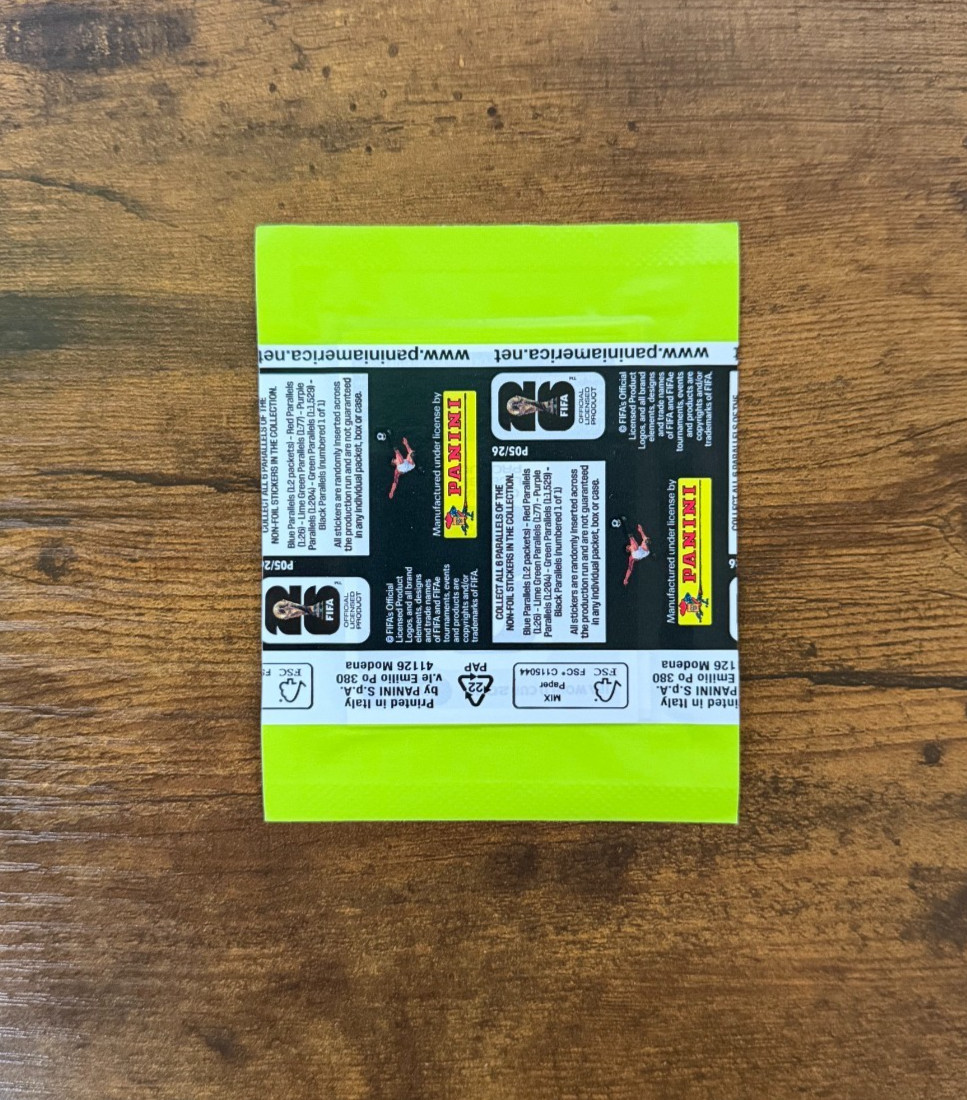 1x Sealed Pack (7 Stickers) 2026 Panini World Cup Fifa World Cup Green Exclusive