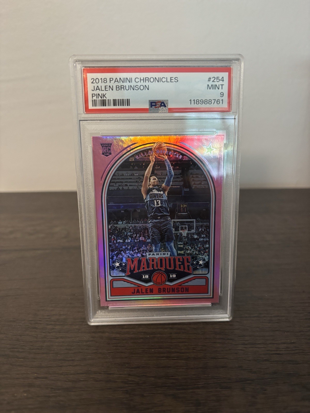 Panini 2018-19 Chronicles Marquee Jalen Brunson #254 Pink RC PSA 9