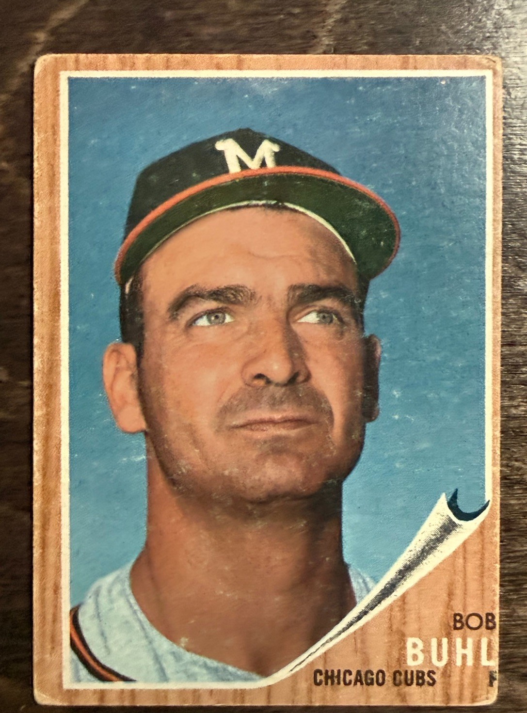 1962 Topps #458 Bob Buhl EX/VG Cubs No Logo on Cap Vintage