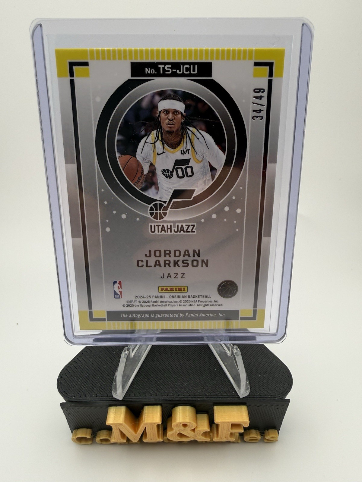 2024-25 Obsidian Jordan Clarkson Twilight Auto Autograph Purple #/49 – Jazz