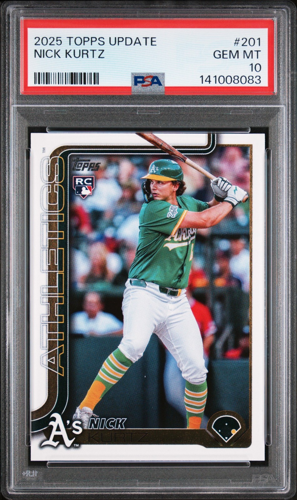 2025 TOPPS UPDATE 201 NICK KURTZ PSA 10