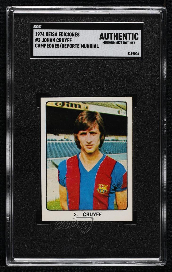 1974 Keisa Ediciones Campeones Del Deporte Mundial Johan Cruyff Rookie RC 0n17