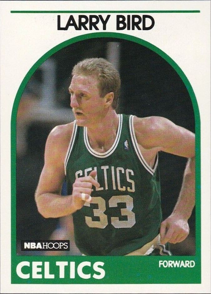 1989-90 NBA HOOPS 🤩Basketball Sports Card 🤩 LARRY BIRD #150 😎😎Boston Celtics