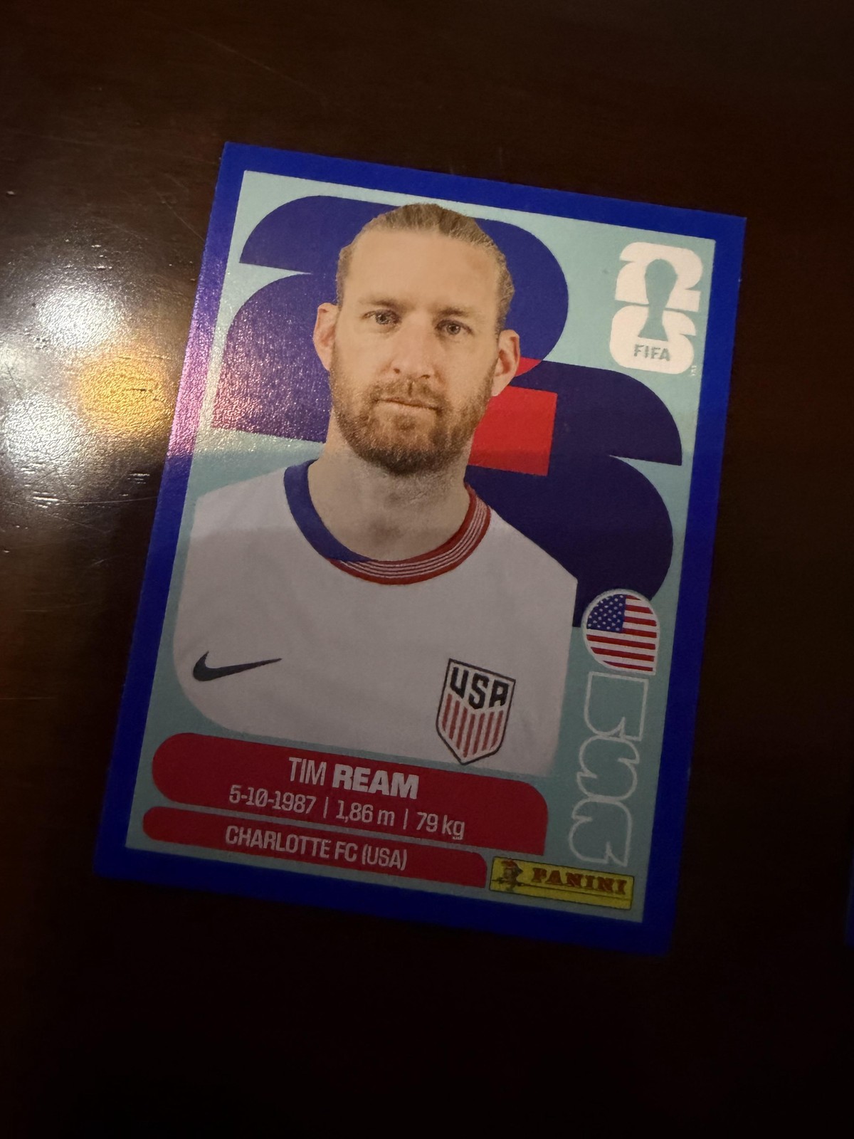 2026 Panini FIFA World Cup Sticker – USA #USA4 Tim Ream – Blue