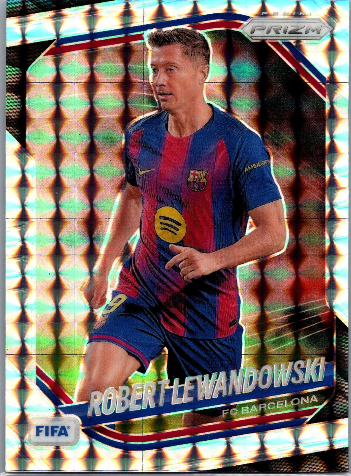 2025-26 Panini Prizm FIFA #249 Robert Lewandowski Mosaic Prizms