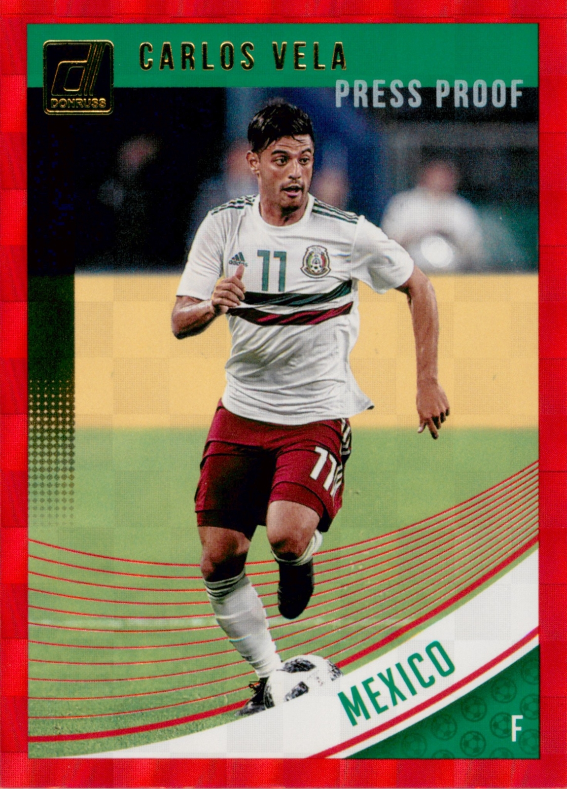 2018-19 Donruss RED Press Proof Parallel #148 Carlos Vela – Mexico Fat Pack Qty