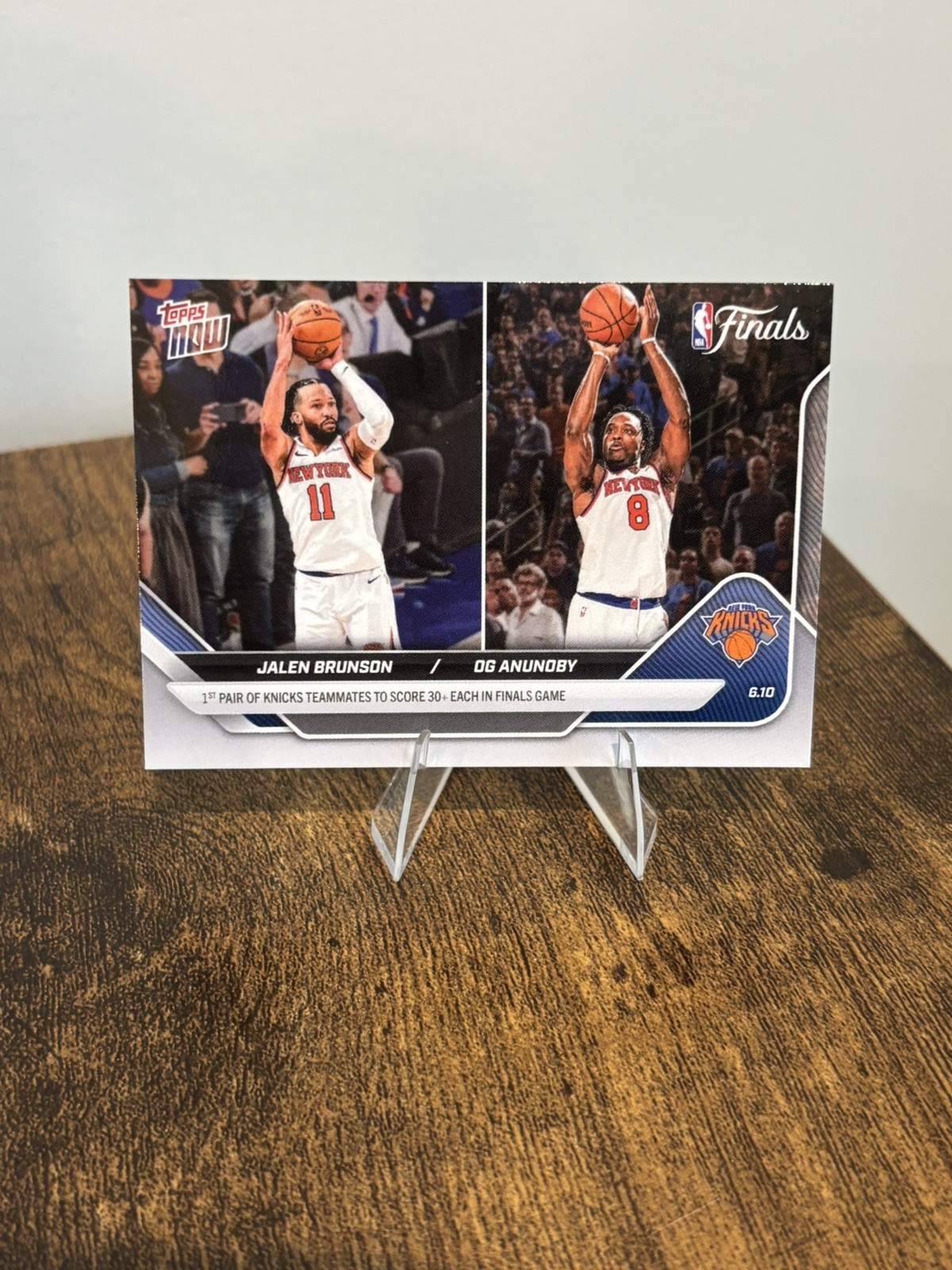 Jalen Brunson / OG Anunoby – 2025-26 NBA Finals Topps NOW #338 NY Knicks