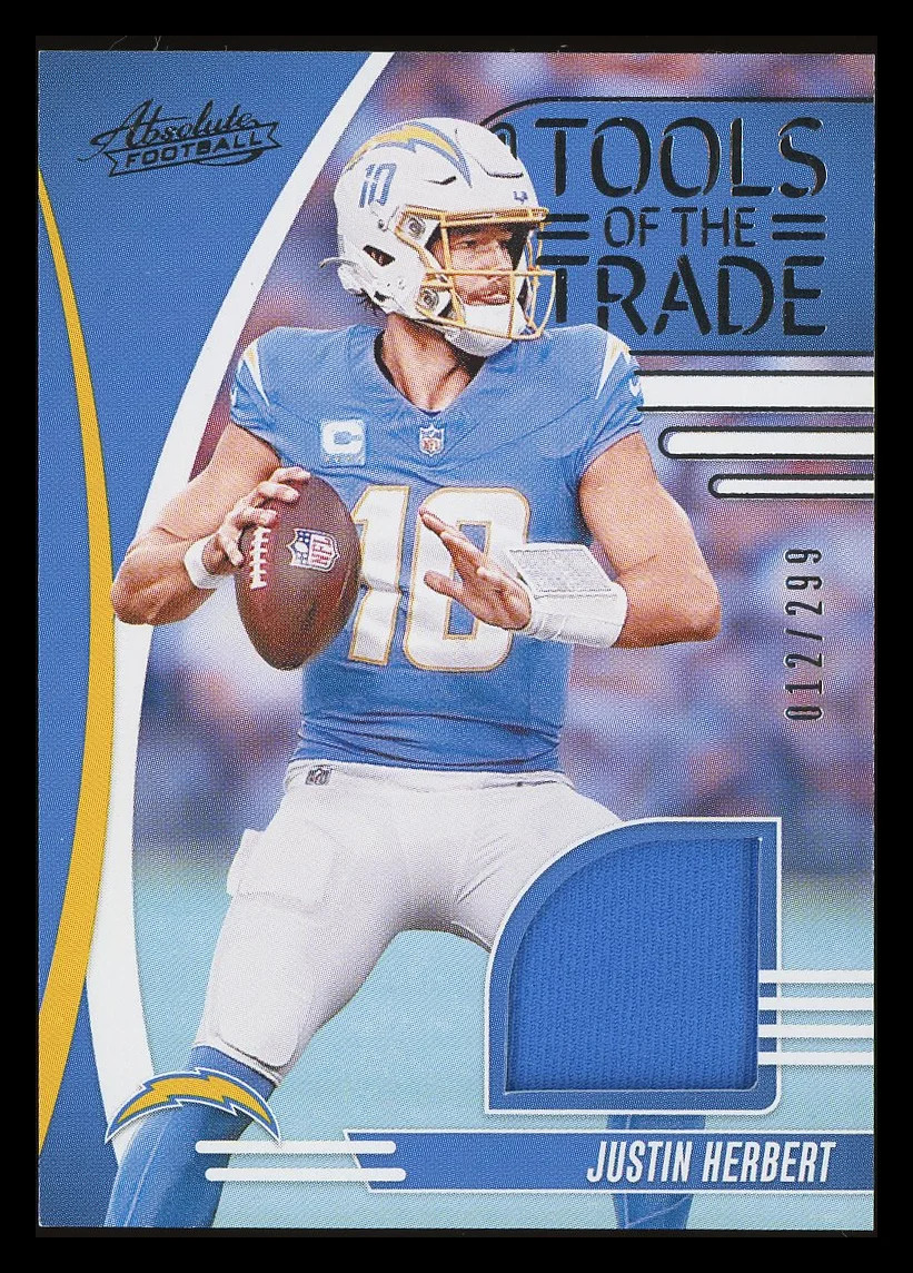 Justin Herbert 2025 Panini Absolute Tools of the Trade Memorabilia /299 #TTR-JHE